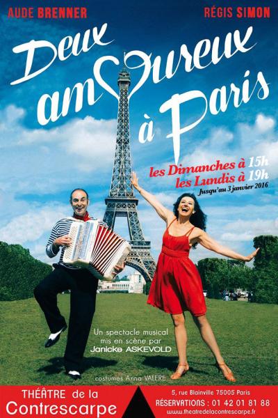 Spectacle 2 Amoureux à Paris au théâtre de la Contrescarpe